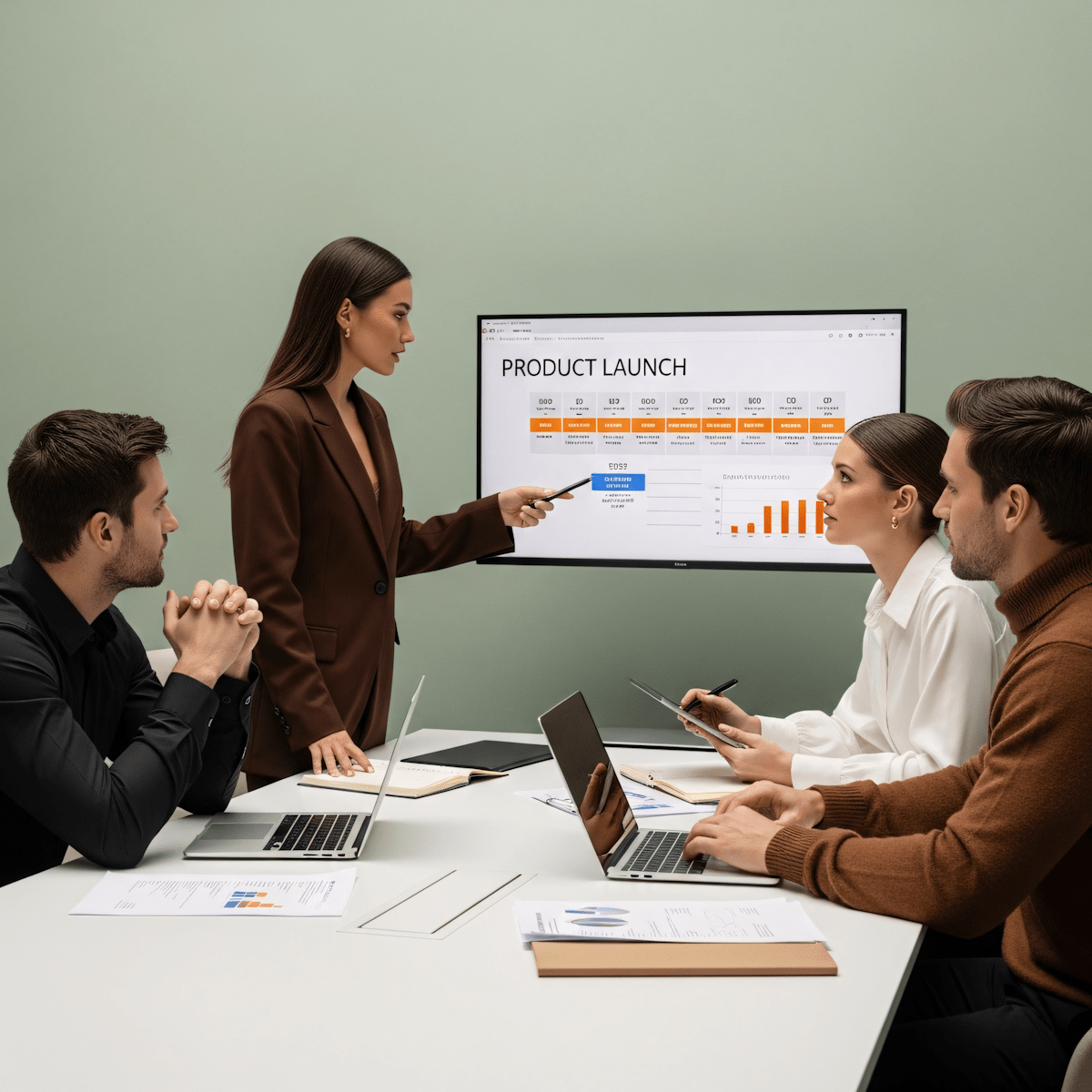 Business Meeting Scene ai marketing agency Gambix