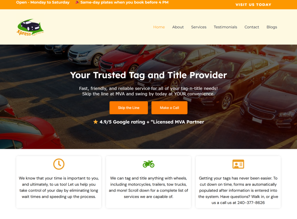 Tag and title service advertisement