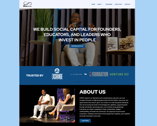 Website promoting social capital initiatives.