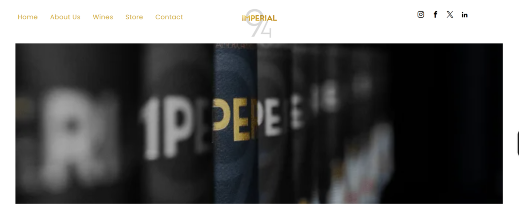 Wine bottles with blurred background