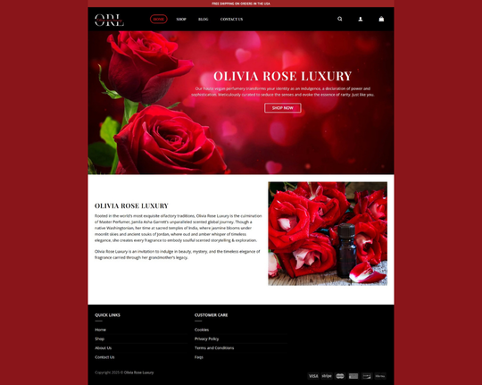 Website for luxury rose arrangements