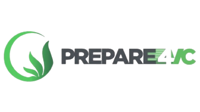 Logo with green leaf design