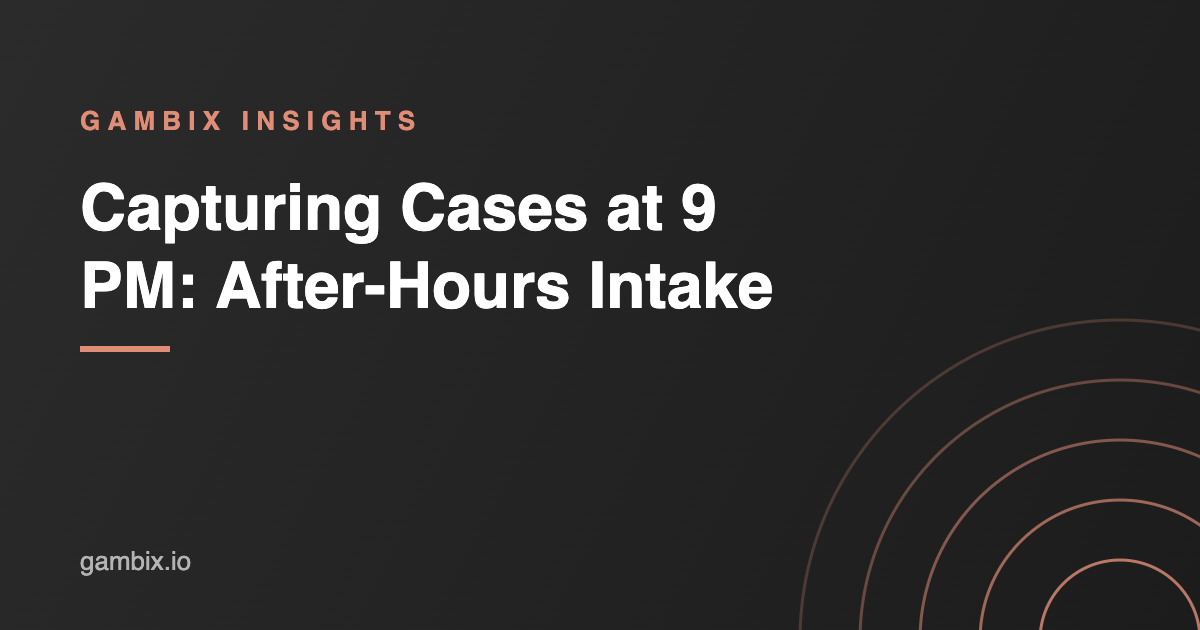 Home 52 Capturing Cases at 9 PM: After-Hours Intake