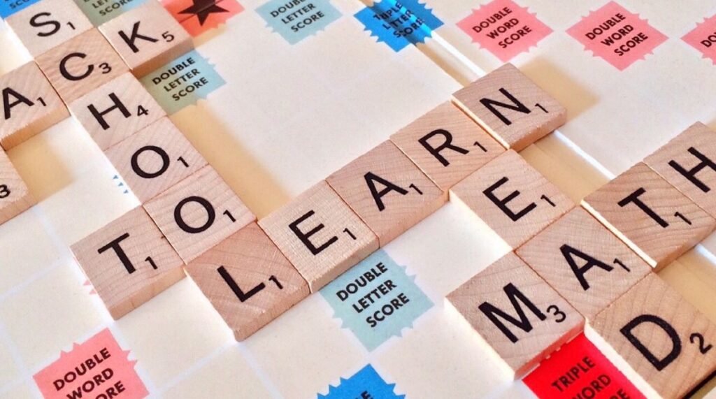 Letter tiles representing natural language processing